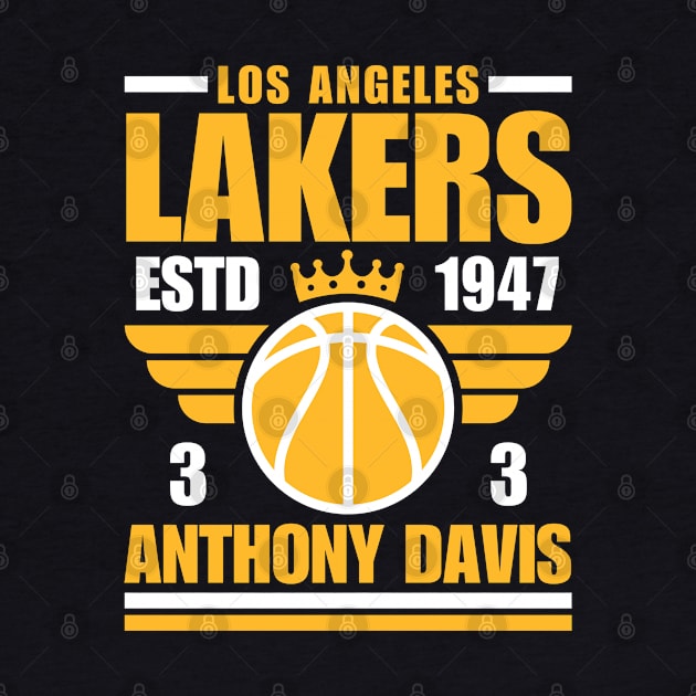 Los Angeles Lakers Davis 3 Basketball Retro by ArsenBills